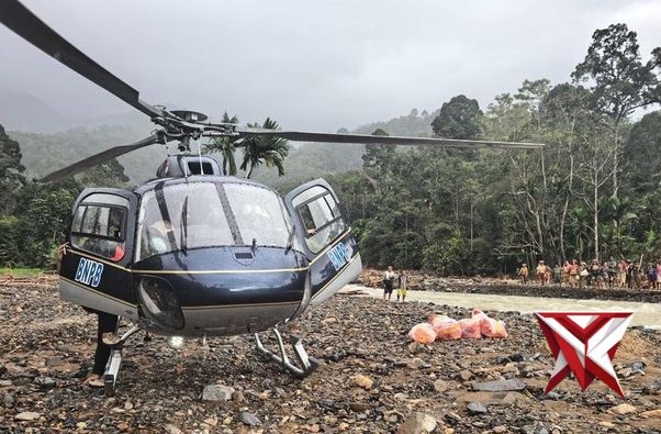 Cerita Sulitnya Heli BNPB Tembus Desa Terisolasi Sumut Kirim Bantuan Bencana