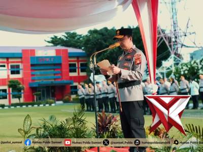 Kapolda Sumsel Irjen Pol. Dr. Sandi Nugroho, S.I.K., S.H., M.Hum Pimpin Upacara Hari Kesadaran Nasio - PoliceTube