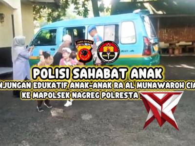 Polisi Sahabat Anak, Kunjungan Edukatif Anak TK/RA Ke Mapolsek Nagreg. - PoliceTube