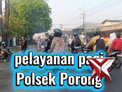 Pelayanan pagi anggota Polsek Porong - PoliceTube