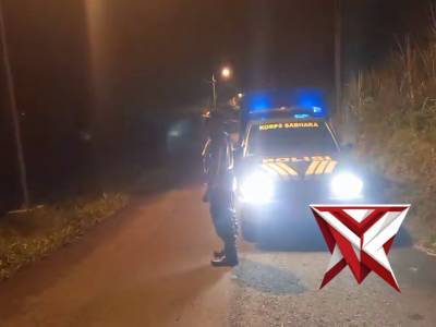 Patroli malam tuangan panjang Desa Wonoploso, Kec. Gondang.