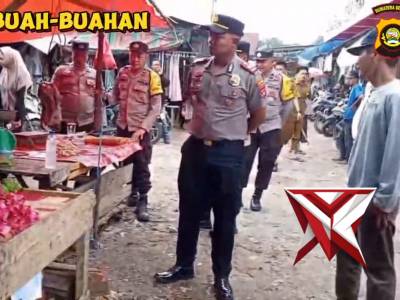 Kapolsek gelumbang polres Muara Enim monitoring pasar di wilayah Gelumbang
