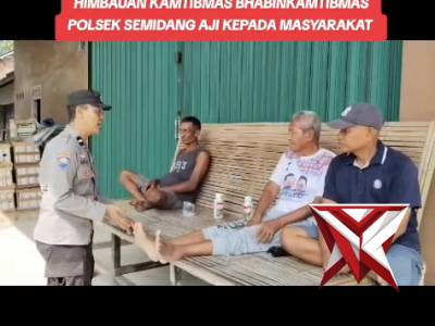 HIMBAUAN KAMTIBMAS BHABINKAMTIBMAS POLSEK SEMIDANG AJI KEPADA MASYARAKAT - PoliceTube