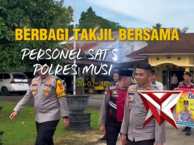 Sat Samapta Polres Musi Rawas Berbagi Takjil, Wujud Polri Humanis di Bulan Ramadhan