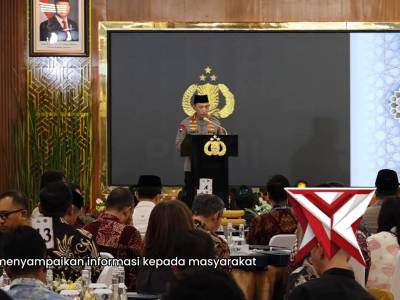 Kapolri menggelar buka puasa bersama insan pers di Gedung Rupattama Mabes Polri, Jakarta Selatan