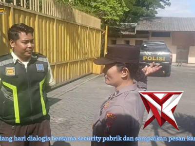 Patroli siang hari berikan himbauan kamtibmas kepada Security Pabrik - PoliceTube