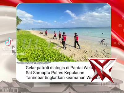 Gelar patroli dialogis di pantai weluan - PoliceTube