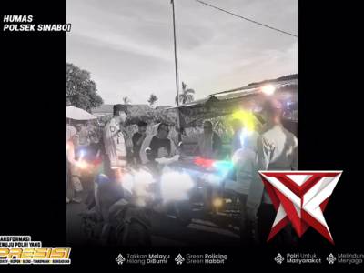 patroli dan pengamanan pasar ramadhan oleh polsek sinaboi