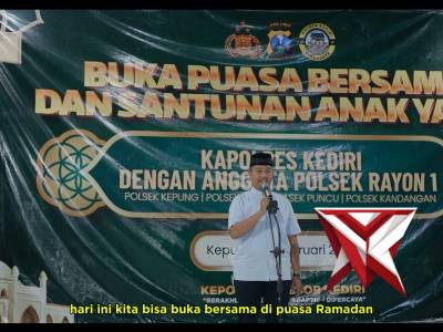 Kapolres Kediri Buka Puasa Bersama Anggota Rayon 1 - PoliceTube