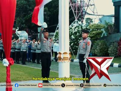 Kapolda Sumsel Irjen Pol. Dr. Sandi Nugroho, S.I.K., S.H., M.Hum Pimpin Upacara Hari Kesadaran Nasio