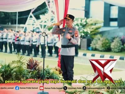 Kapolda Sumsel Irjen Pol. Dr. Sandi Nugroho, S.I.K., S.H., M.Hum Pimpin Upacara Hari Kesadaran Nasio