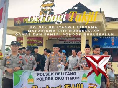 Polsek Belitang I berbagi takjil