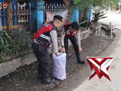 Polres Muara Enim Pimpin Gerakan Belida ASRI, Jalan Berlubang di Terninak Kota Ditambal