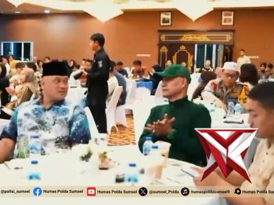 Buka puasa kapolda sumsel bersama awak media