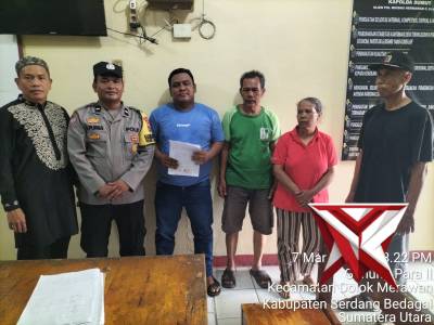 Polsek Dolok Merawan Polres Tebing Tinggi Melakukan kegiatan Problem solving atau mediasi - PoliceTube