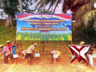 *Kapolresta Bengkulu Ikuti Zoom Meeting dan Tanam Raya Jagung Serentak Kuartal I Dukung Swasembada P