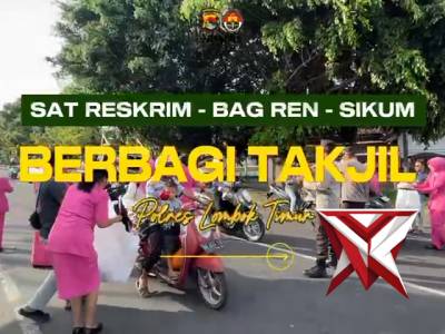 bagi takjil polres lombok timur