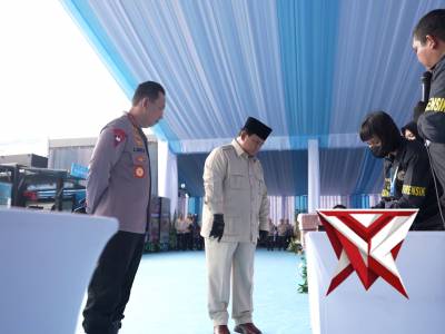 Presiden RI Prabowo Subianto memimpin pemusnahan 214,84 ton narkoba hasil pengungkapan Polri