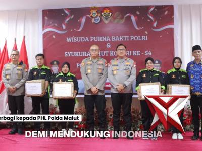 Polda Maluku Utara Rayakan HUT Ke-54 Korpri dan Gelar Wisuda Purna Bakti
