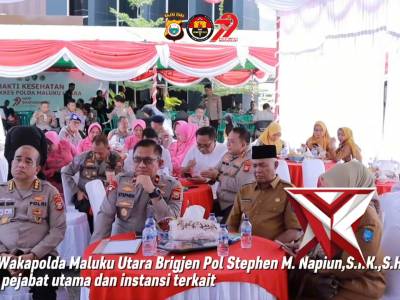 Sambut Hari Bhayangkara ke-79, Wakapolda Malut hadiri Bakti Kesehatan Untuk Masyarakat