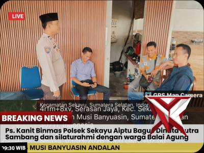 Giat Ps. Kanit Binmas Polsek Sekayu sambang dan silaturahmi dengan masyarakat Kel. Balai Agung