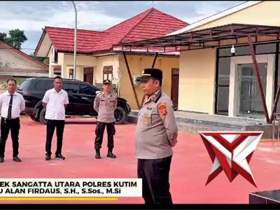 apel pagi dan pengarahan dari kapolsek sangatta utara di awal tahun 2026