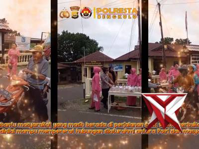 Personel Polsek Teluk Segara Polresta Bengkulu bersama Bhayangkari dan personel Polsubsektor Sungai