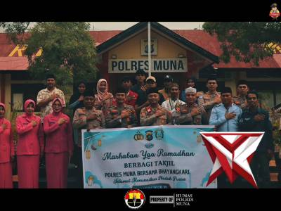POLRES MUNA BERBAGI TAKJIL DI BULAN SUCI RAMADHAN 1447 H