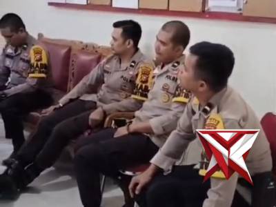 Polsubsektor Pelalawan Menerima Kunjungan Sat Binmas Polres pelalawan Dalam Rangka Bin Polmas