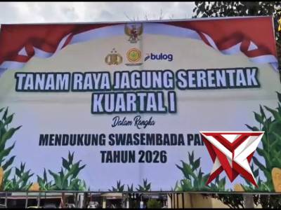 Dukung Swasembada Pangan 2026, Polres Kerinci Gelar Tanam Jagung Serentak Bersama Kapolri