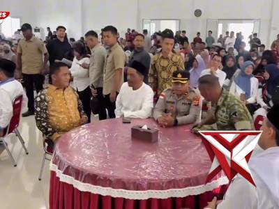 Polres Pidie Jaya Amankan Kunjungan Mendagri & Mensos RI Dalam Rangka penyaluran Bantuan untuk Korba