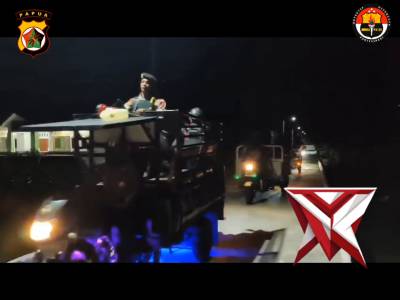 PATROLI MALAM HARI GABUNGAN POLRI DAN SAT POL PP KOTA AGATS KAB. ASMAT