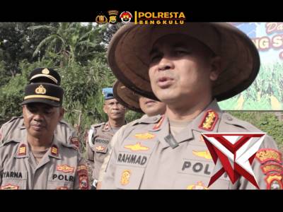 Kota Bengkulu- Polresta Bengkulu mengikuti kegiatan Zoom Meeting dan Tanam Raya Jagung Serentak Kuar