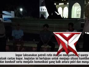 polsek rantau kopar melaksanakan patroli rutin
