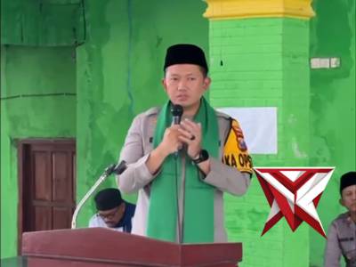 Kapolres Magetan melaksanakan safari ramadhan di masjid Al Hidayat Karas