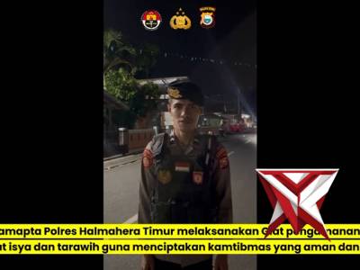 Satsamapta polres haltim melaksanakan pam solat tarawi