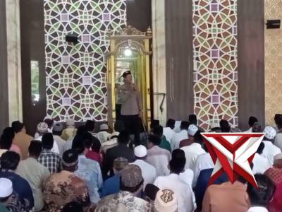 Himbauan Kamtibmas Kapolsek Ujungpangkah di masjid Al Falah Dusun Druju  Pangkahkulon