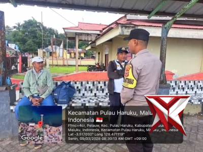 Bhabin neg. Pelauw membrikn himbauan kpd masy bila terjadi sesuatu segera lapor di pihak yg berwajib