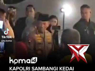 Kapolri Sambangi kedai ado presisi, ngobrol, Serap aspirasi Komunitas ojol palembang