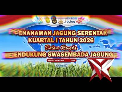 Penanaman Jagung Serentak Kuartal I Tahun 2026 Desa Lubuk Ogung Bandar Sei Kijang