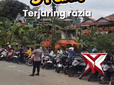 Polsek Ibun melaksanakan kegiatan razia knalpot brong di wilayah Kecamatan Ibun