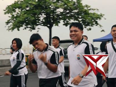 OLAHRAGA BERSAMA, POLDA SULAWESI UTARA DI KAWASAN MEGAMAS MANADO