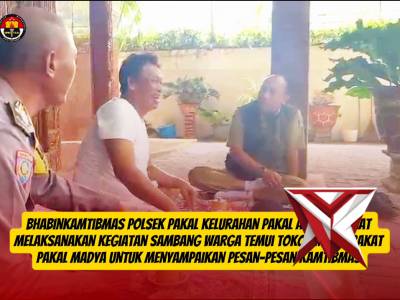 Bhabinkamtibmas Polsek Pakal Sambang Warga