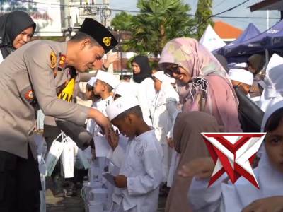 Bansos, Bukber dan Santunan Anak Yatim Polres Probolinggo Kota