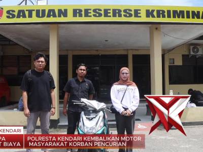 UCAPAN TERIMAKASIH MASYARAKAT KEPADA POLRESTA KENDARI POLDA SULTRA YANG MENEMUKAN MOTOR HASIL TP