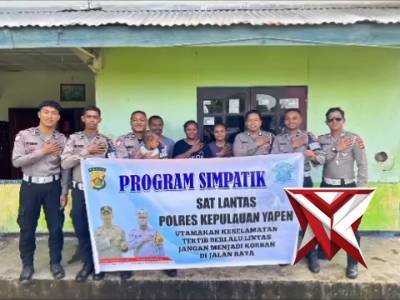Sat Lantas Polres Kepulauan Yapen Unit Gakkum Meninjau Langsung Korban Kecelakaan Lalu Lintas