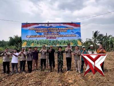 Penanaman jagung serentak Polres Muba