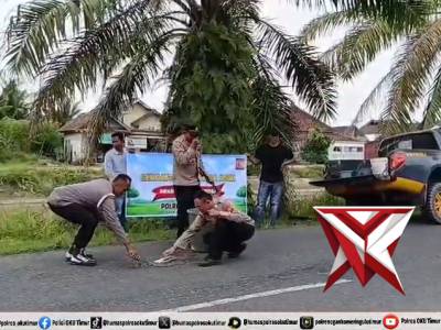 Gerakan Indonesia Asri (Aman,Sehat,Resik,Indah) Belida Polres OKU Timur.