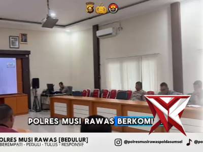Polres Musi Rawas mengikuti Zoom Meeting Latpraops Musi 2026