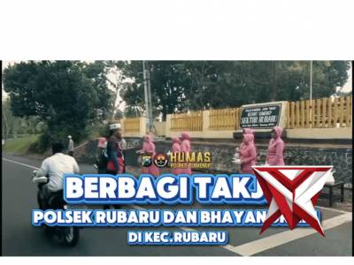 Bagi Bagi  takjil pokaek rubaru dan Bhayangkari kec. Rubaru